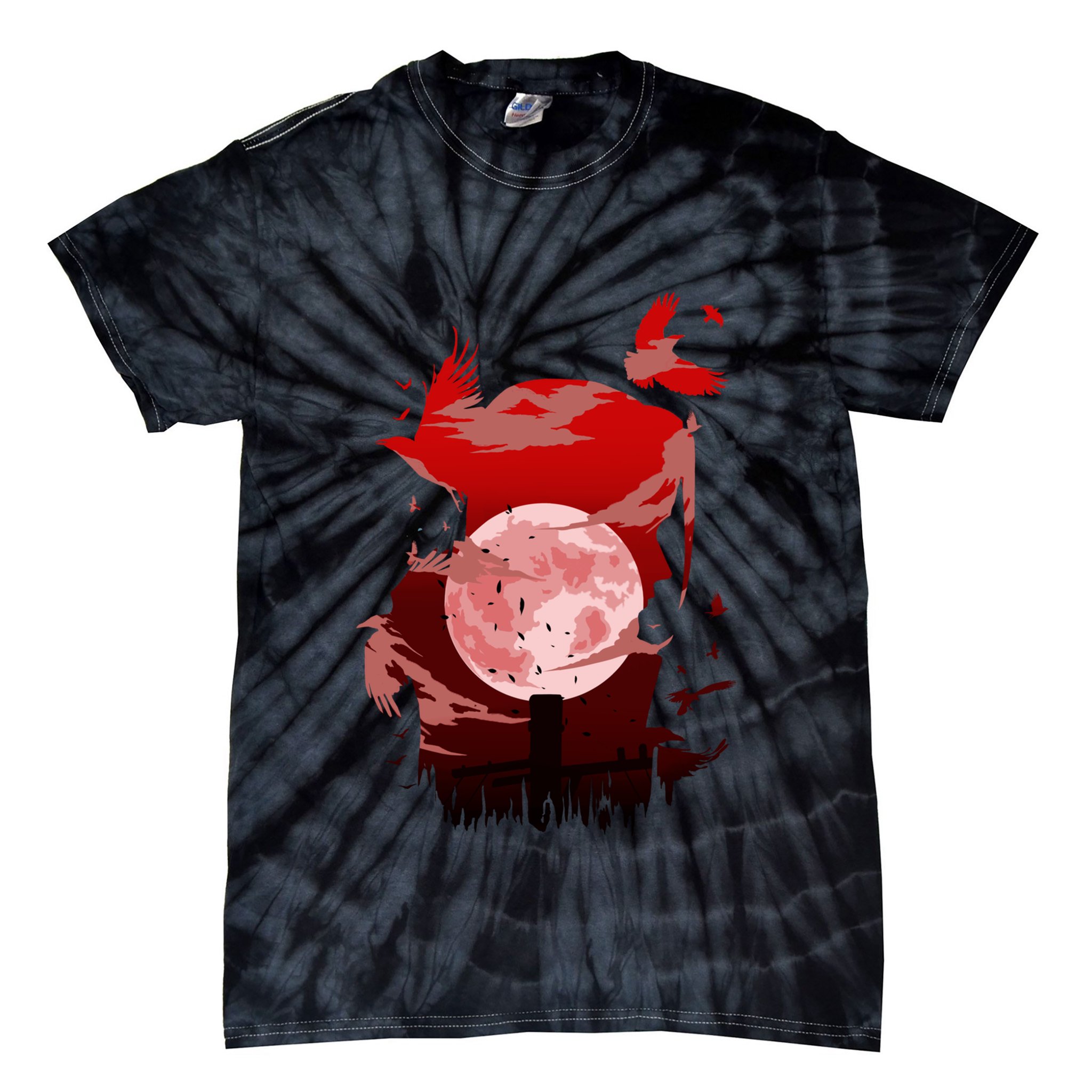Red Moon Ninja Tie-Dye T-Shirt