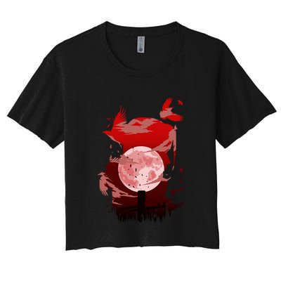 Red Moon Ninja Crop Top