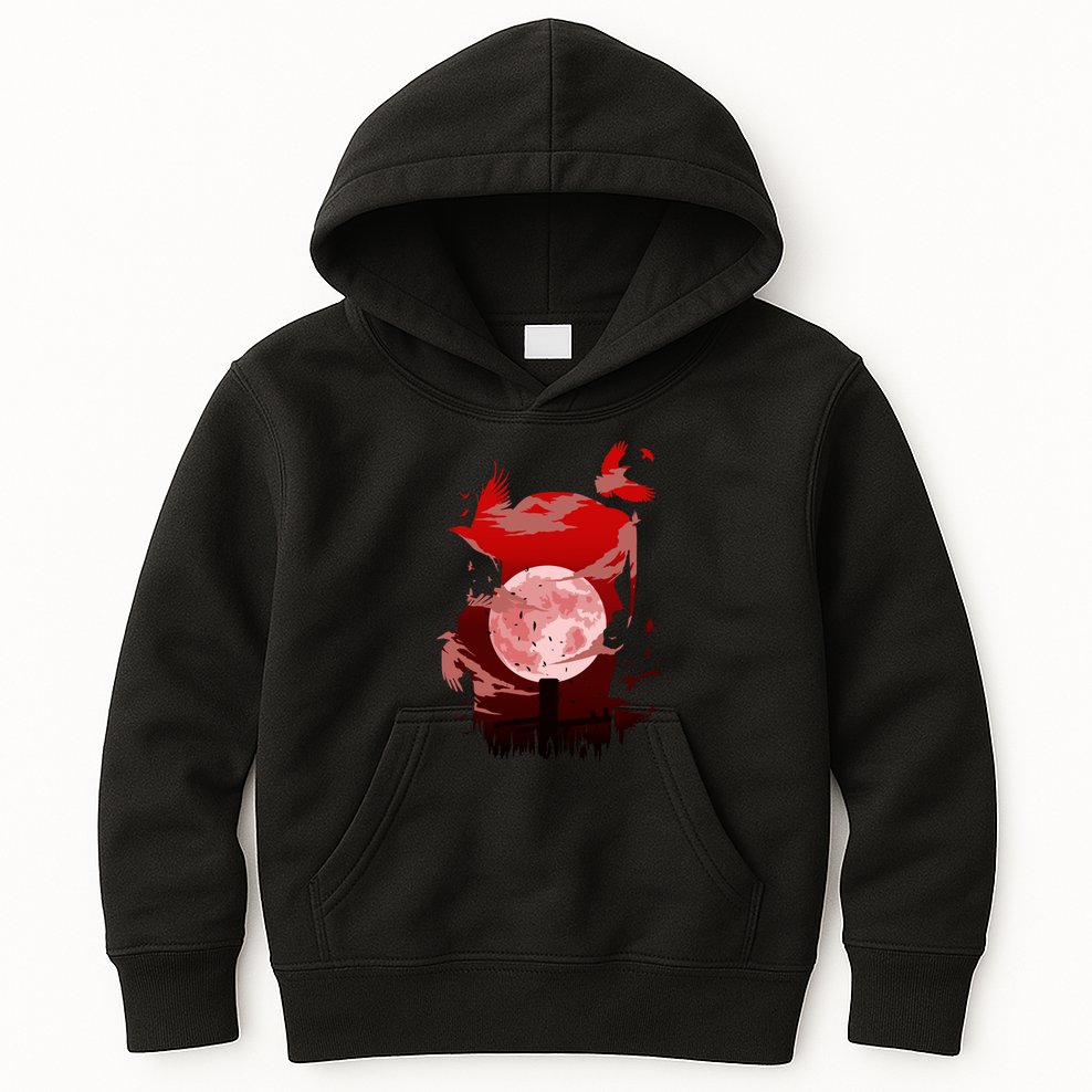 Red Moon Ninja Kids Hoodie