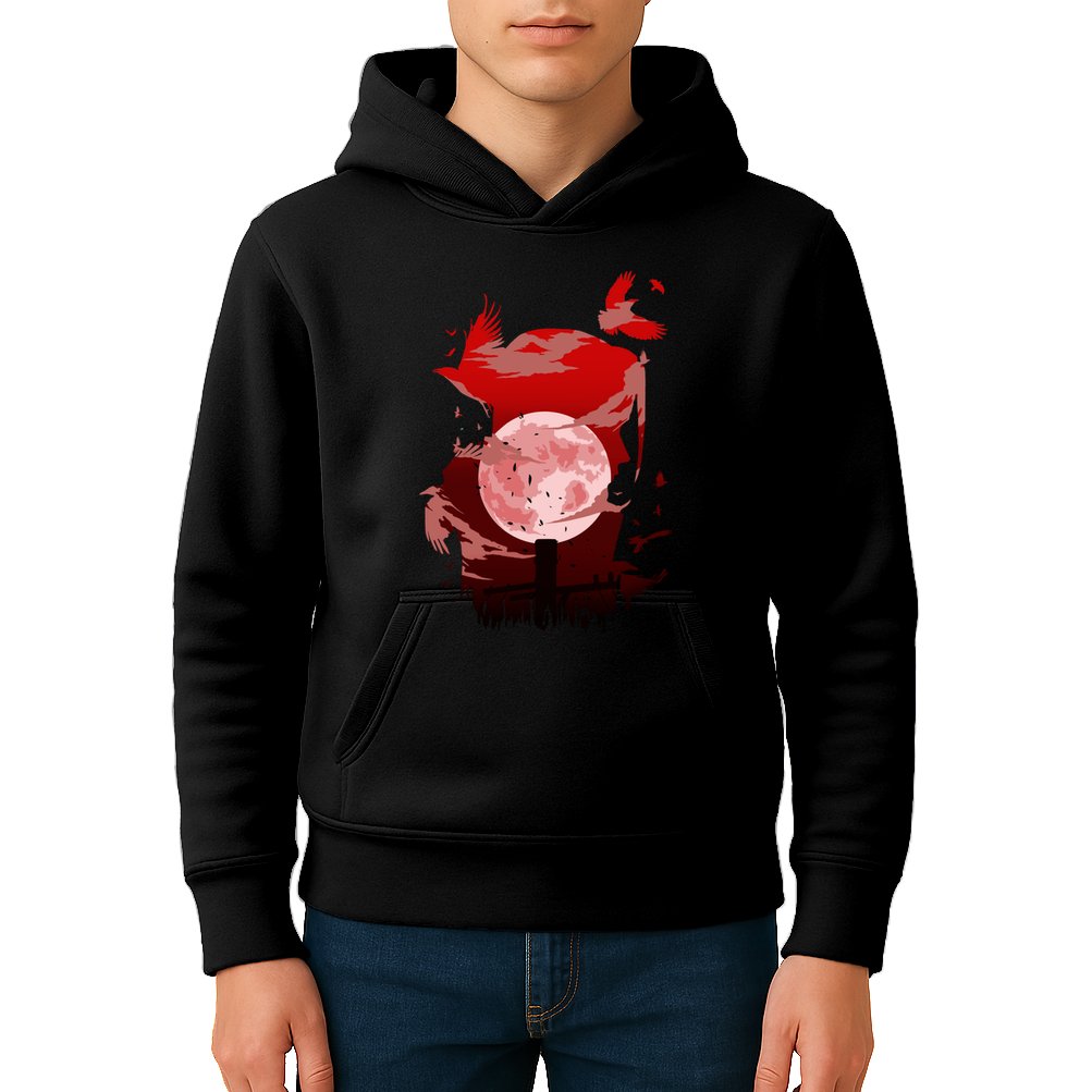 Red Moon Ninja Kids Hoodie