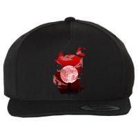 Red Moon Ninja Wool Snapback Cap
