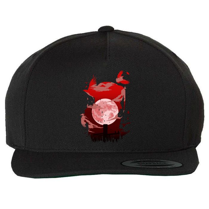 Red Moon Ninja Wool Snapback Cap