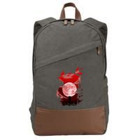 Red Moon Ninja Cotton Canvas Backpack