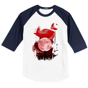 Red Moon Ninja Baseball Sleeve Shirt