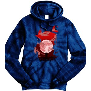 Red Moon Ninja Tie Dye Hoodie