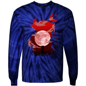 Red Moon Ninja Tie-Dye Long Sleeve Shirt