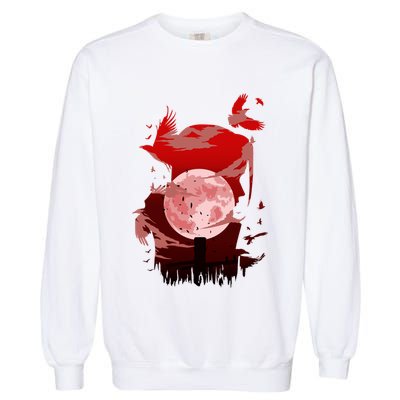 Red Moon Ninja Garment-Dyed Sweatshirt