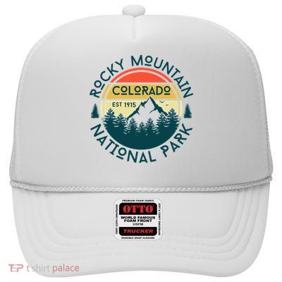 Rocky Mountain National Park Colorado Nature Hiking High Crown Mesh Back Trucker Hat
