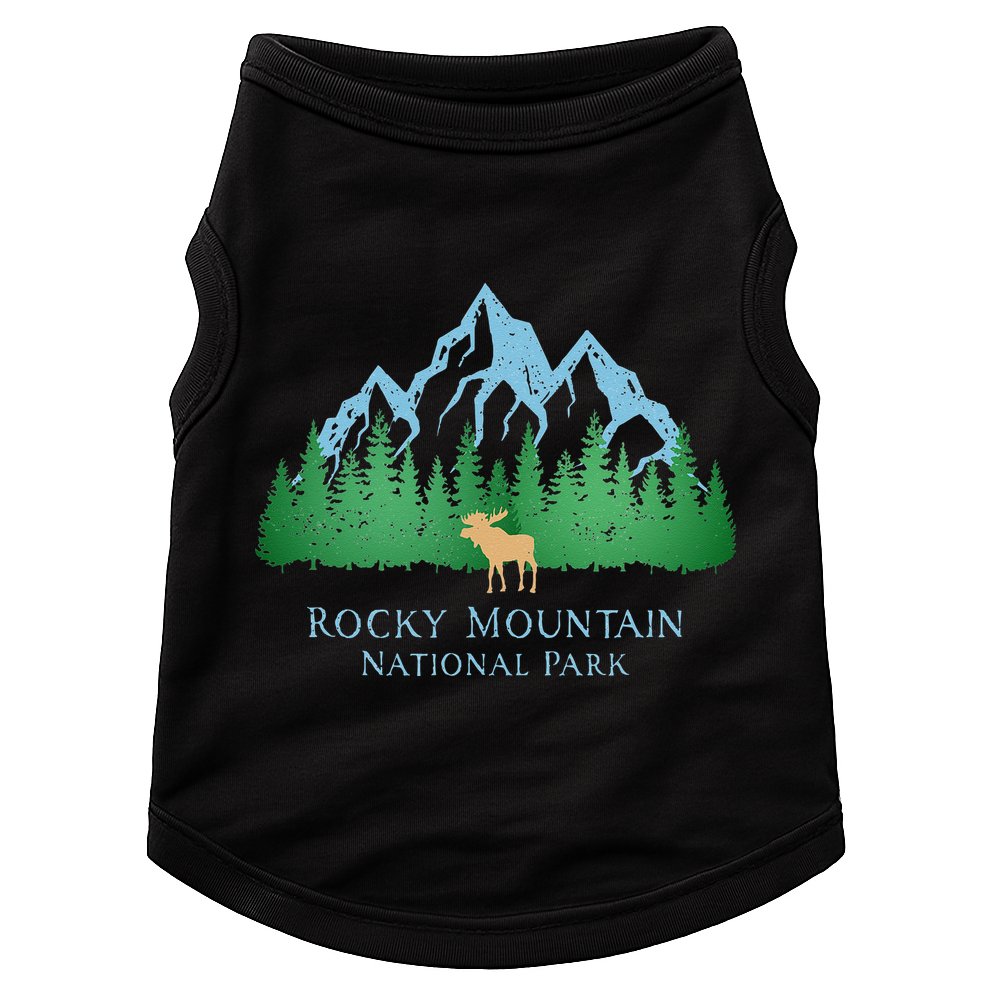 Rocky Mountain National Park Colorado Mountain Trees Moose Doggie Tank