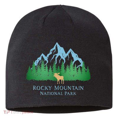 Rocky Mountain National Park Colorado Mountain Trees Moose Sustainable Beanie