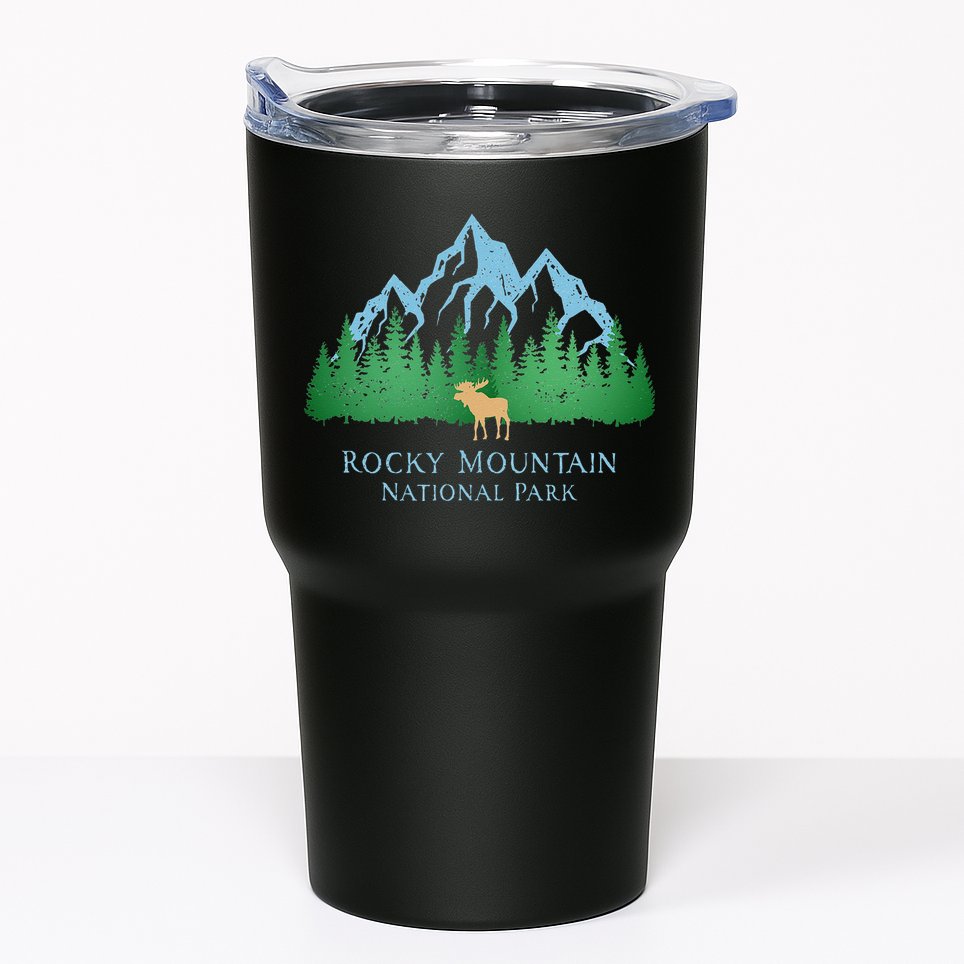 Rocky Mountain National Park Colorado Mountain Trees Moose Tumbler