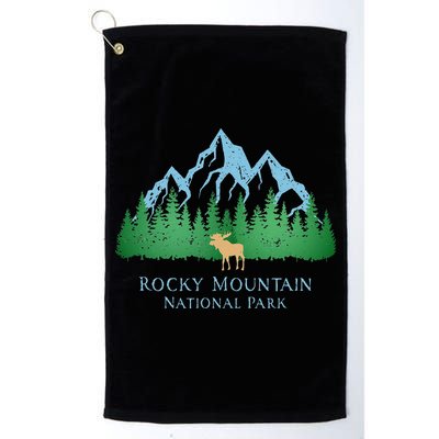 Rocky Mountain National Park Colorado Mountain Trees Moose Golf Towel