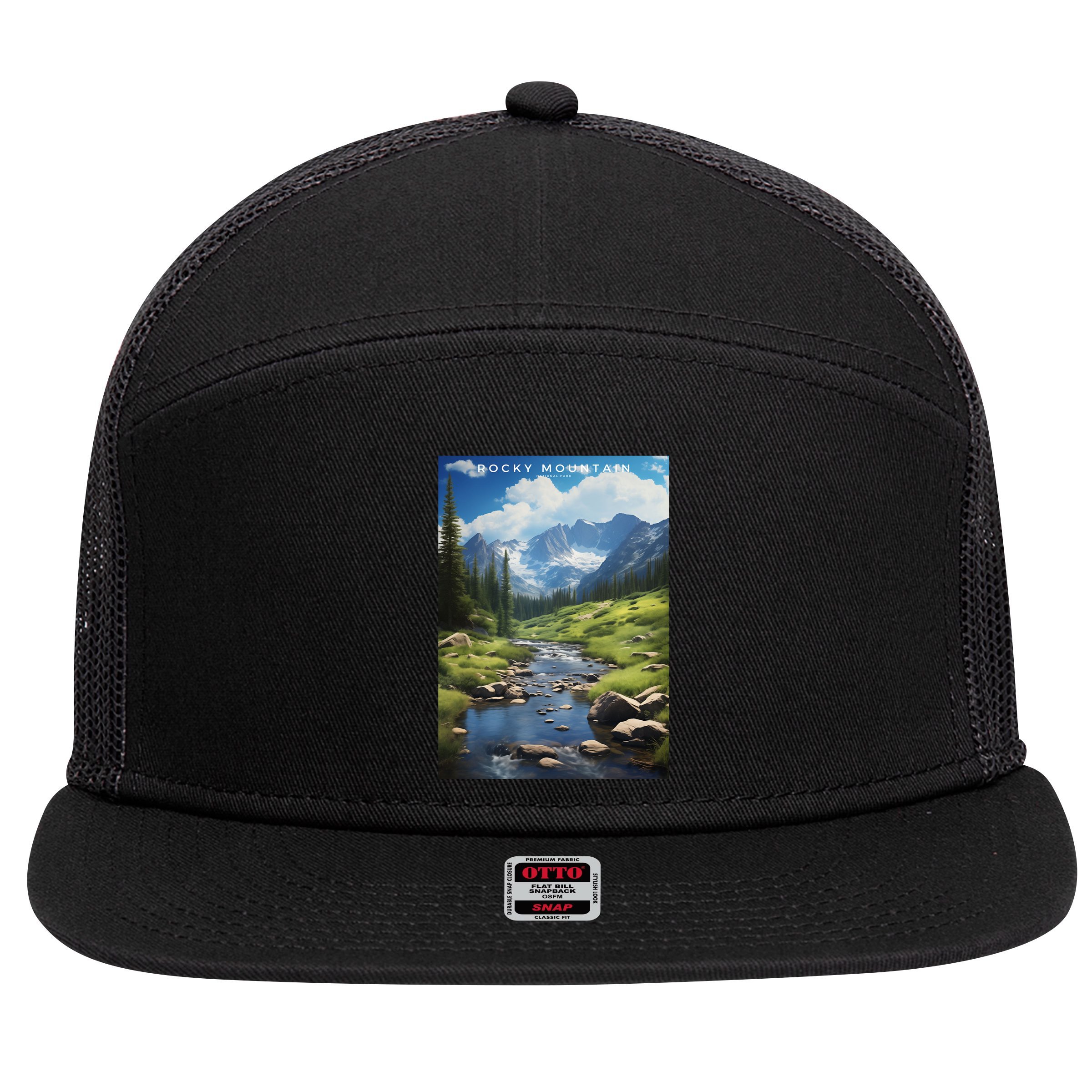 Rocky Mountain National Park 7 Panel Mesh Trucker Snapback Hat