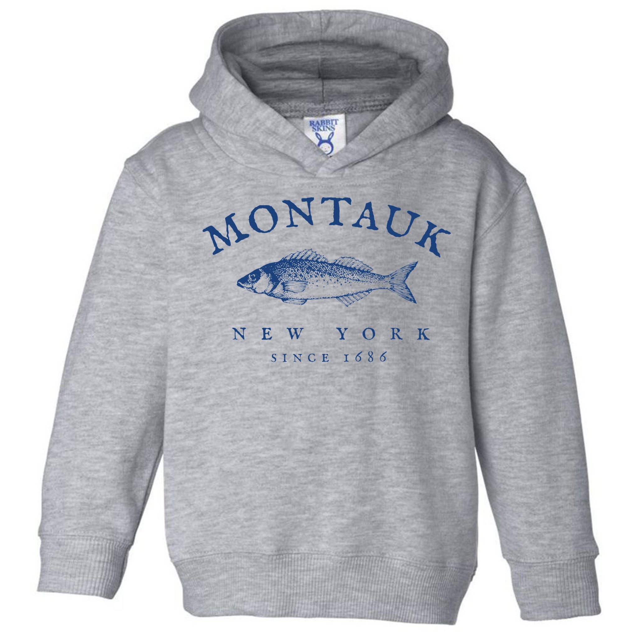 Retro Montauk New York Fishing Toddler Hoodie