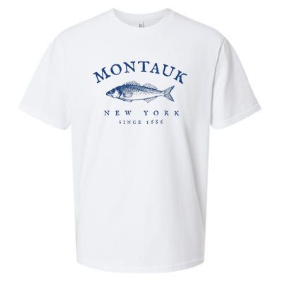 Retro Montauk New York Fishing Sueded Cloud Jersey T-Shirt