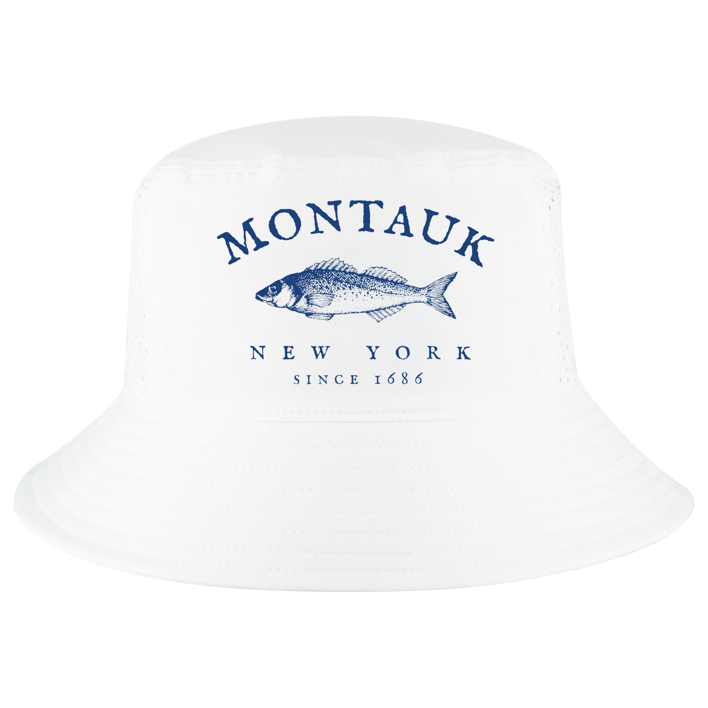 Retro Montauk New York Fishing Cool Comfort Performance Bucket Hat