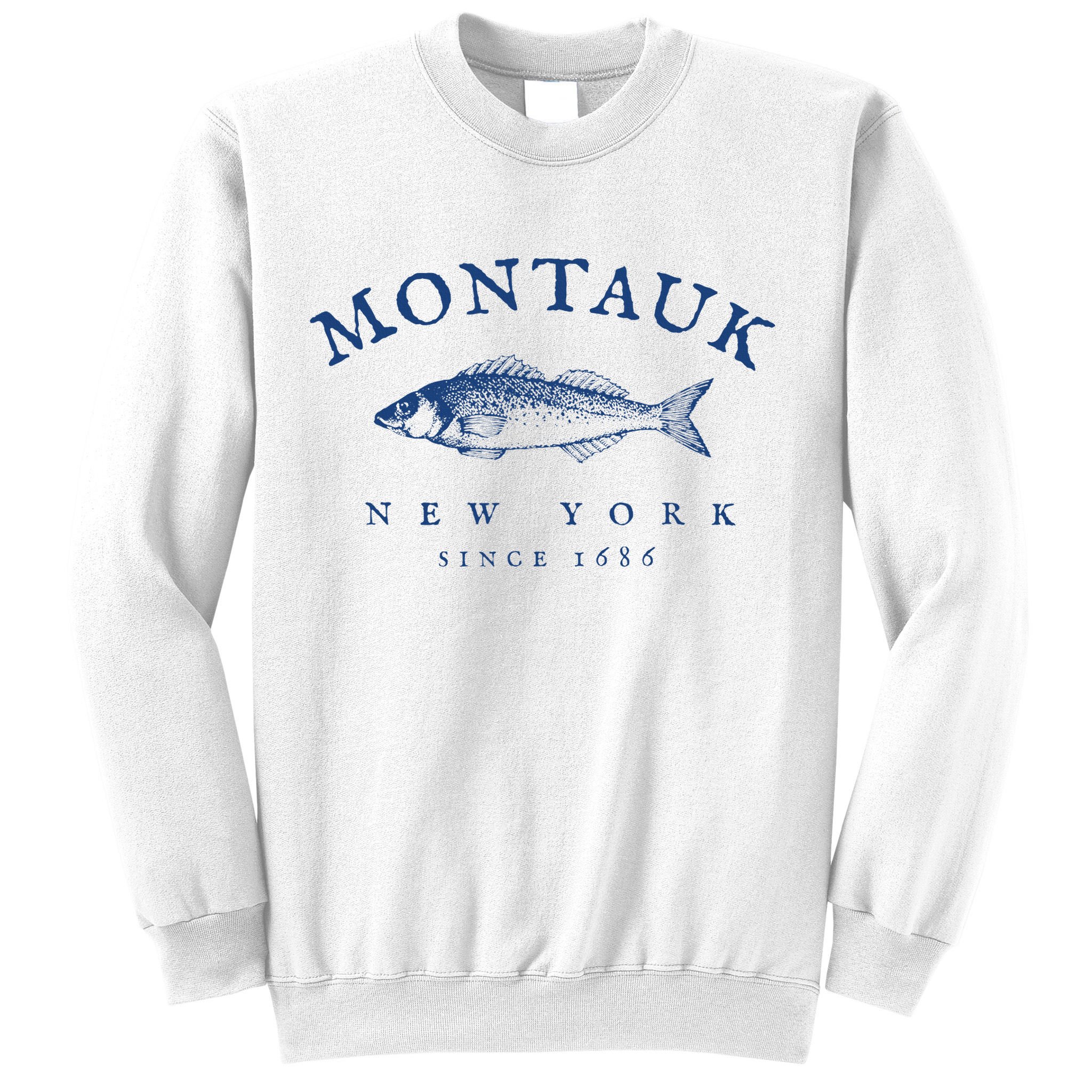 Retro Montauk New York Fishing Sweatshirt