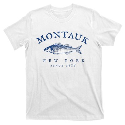 Retro Montauk New York Fishing T-Shirt