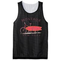 Retro Montauk New York Surfing Fan Surfboard Bicycle Art Mesh Reversible Basketball Jersey Tank