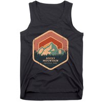 Rocky Mountain National Park Retro Sunset Vintage Tank Top