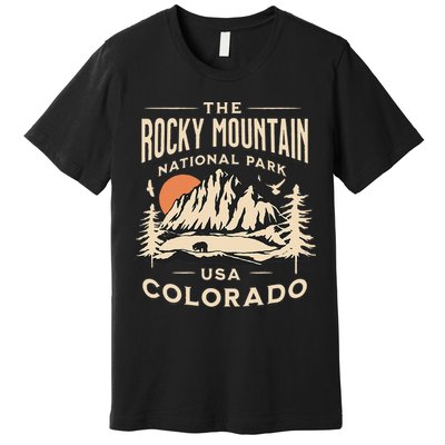 Rocky Mountain National Park Colorado Hike Outdoors Vintage Premium T-Shirt