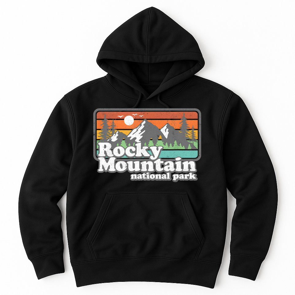 Rocky Mountain National Park Colorado Hiking Camping Gift Hoodie