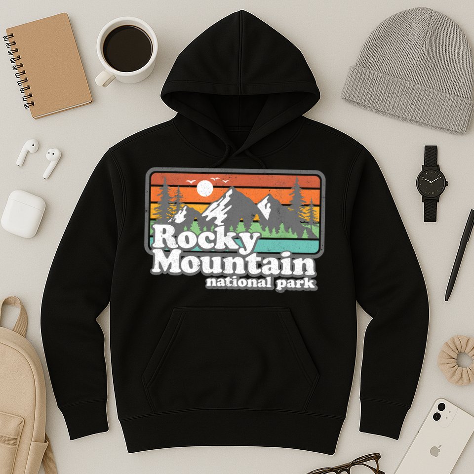 Rocky Mountain National Park Colorado Hiking Camping Gift Hoodie
