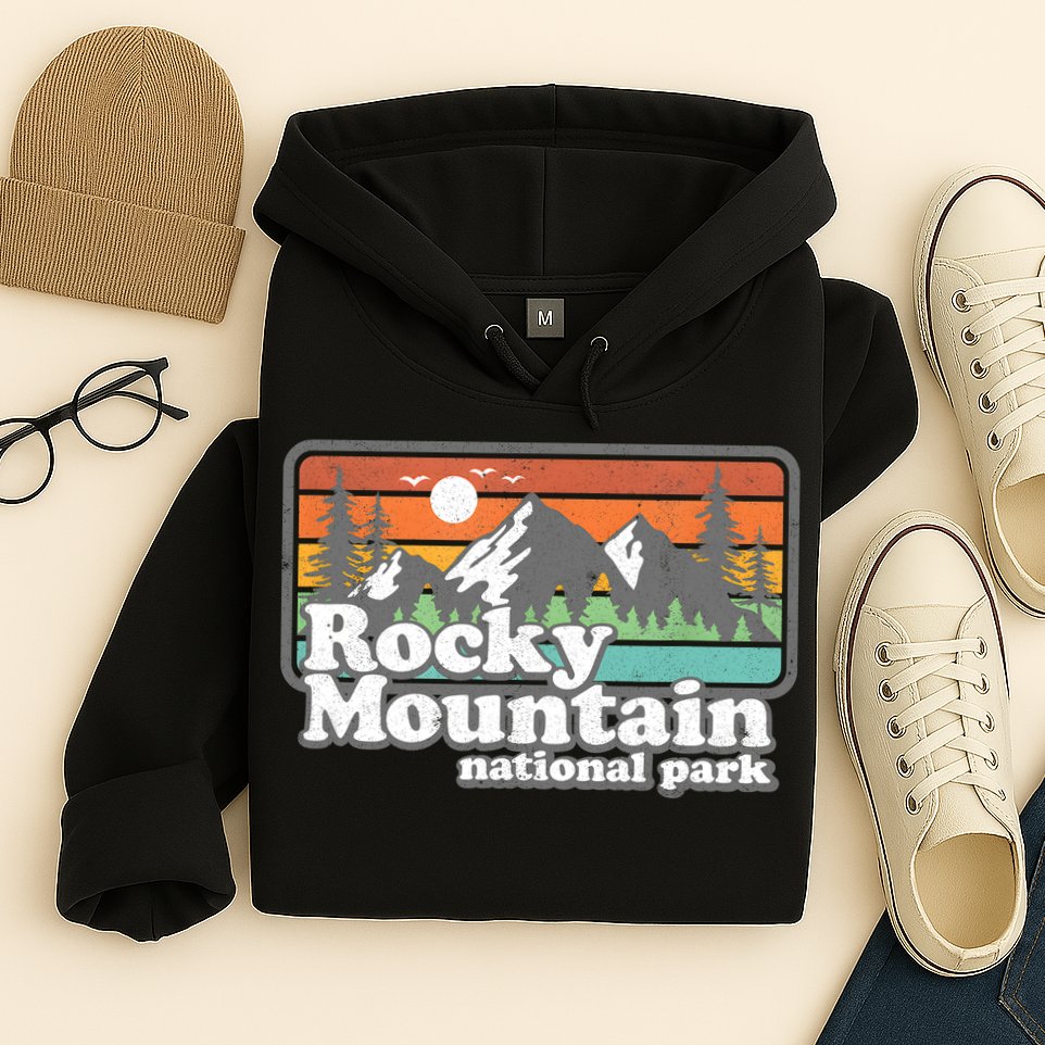 Rocky Mountain National Park Colorado Hiking Camping Gift Hoodie