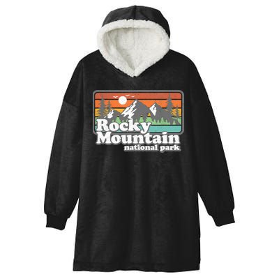 Rocky Mountain National Park Colorado Hiking Camping Gift Hooded Wearable Blanket