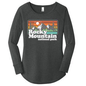 Rocky Mountain National Park Colorado Hiking Camping Gift Women's Perfect Tri Tunic Long Sleeve Shirt