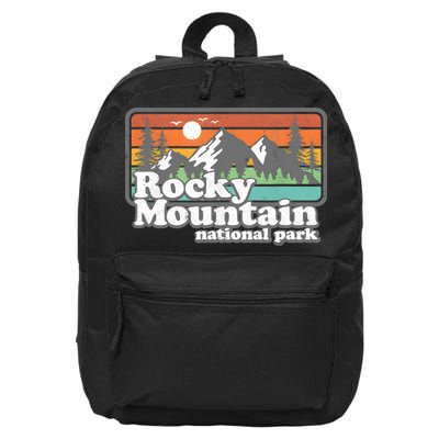 Rocky Mountain National Park Colorado Hiking Camping Gift 16 in Basic Backpack