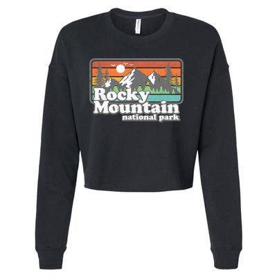 Rocky Mountain National Park Colorado Hiking Camping Gift Cropped Pullover Crew