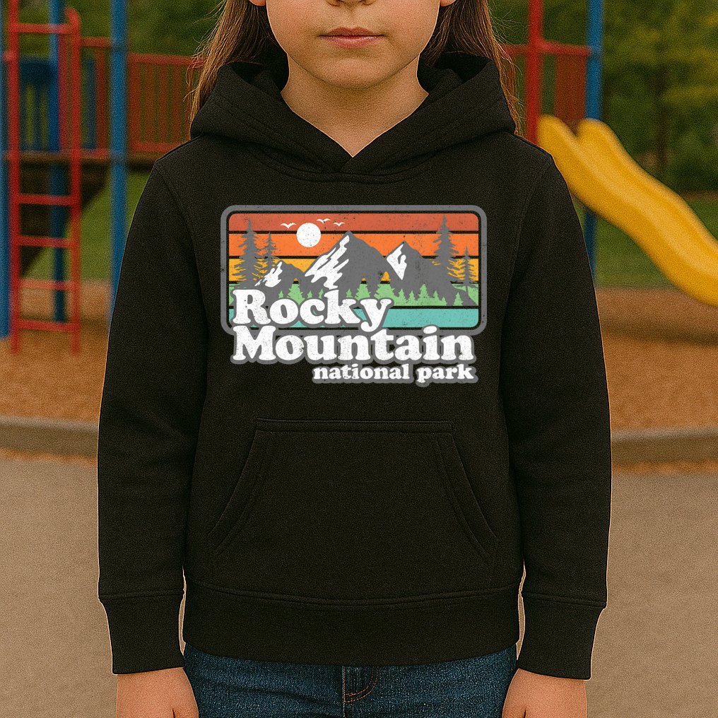 Rocky Mountain National Park Colorado Hiking Camping Gift Kids Hoodie