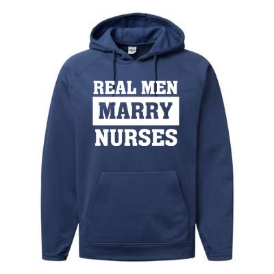 Real Marry Nurses Meaningful Gift Proud Husband Of Wife Spouse Gift Performance Fleece Hoodie