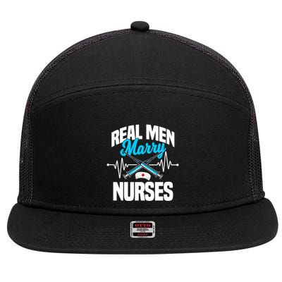 Real Marry Nurses Cool Gift 7 Panel Mesh Trucker Snapback Hat