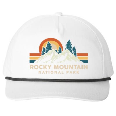 Rocky Mountain National Park Colorado Hiking Souvenir Retro Snapback Five-Panel Rope Hat