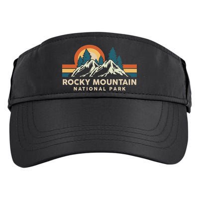 Rocky Mountain National Park Colorado Hiking Souvenir Retro Adult Drive Performance Visor