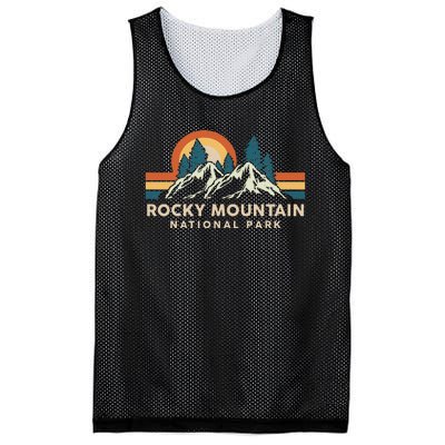 Rocky Mountain National Park Colorado Hiking Souvenir Retro Mesh Reversible Basketball Jersey Tank