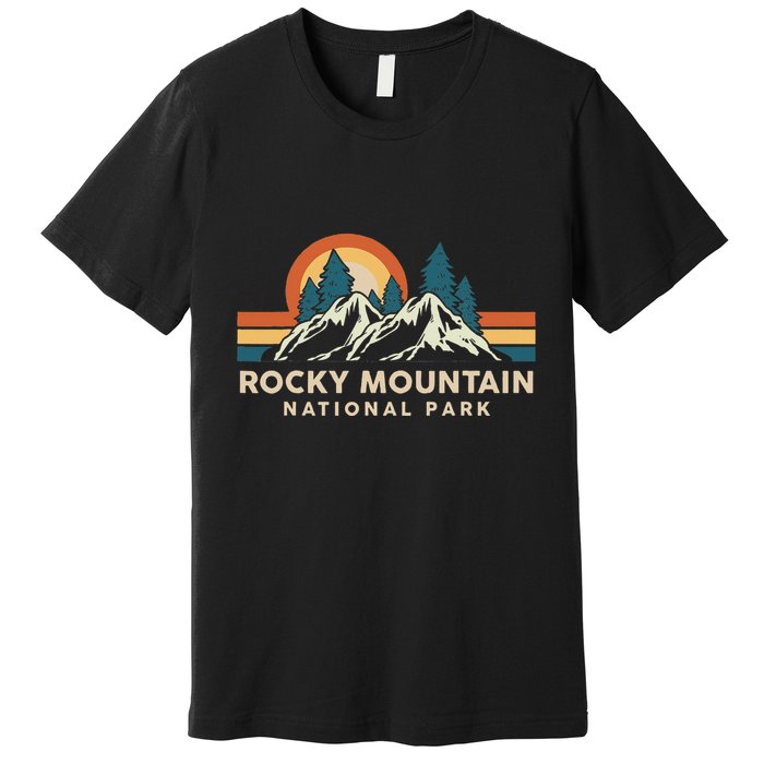 Rocky Mountain National Park Colorado Hiking Souvenir Retro Premium T-Shirt