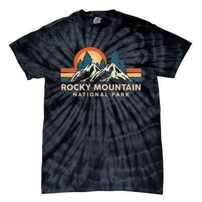 Rocky Mountain National Park Colorado Hiking Souvenir Retro Tie-Dye T-Shirt