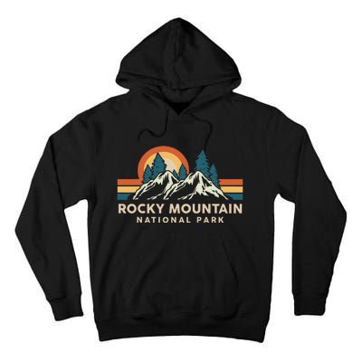 Rocky Mountain National Park Colorado Hiking Souvenir Retro Tall Hoodie