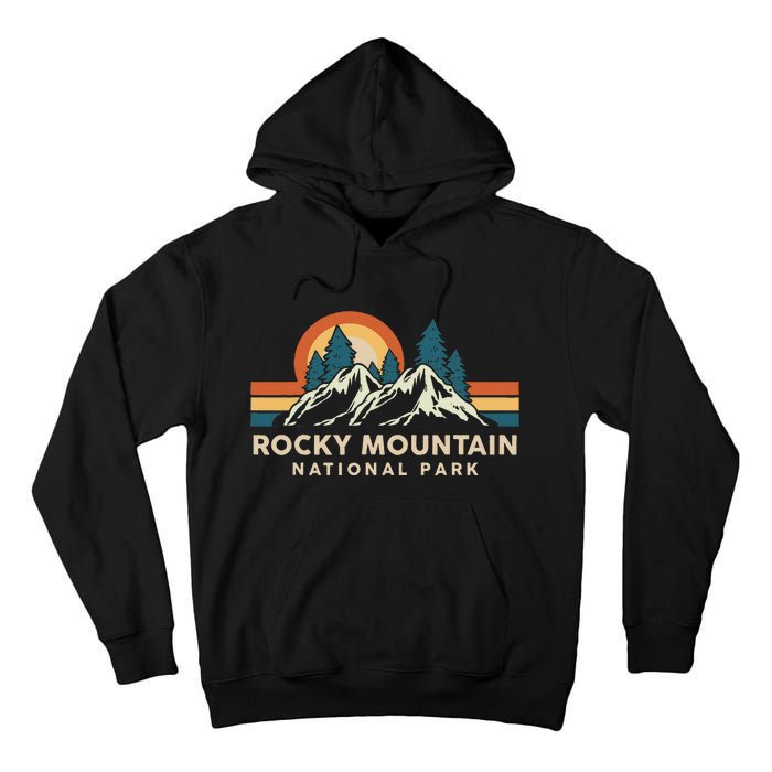 Rocky Mountain National Park Colorado Hiking Souvenir Retro Tall Hoodie