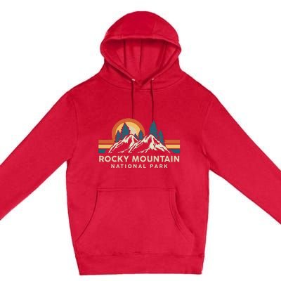 Rocky Mountain National Park Colorado Hiking Souvenir Retro Premium Pullover Hoodie