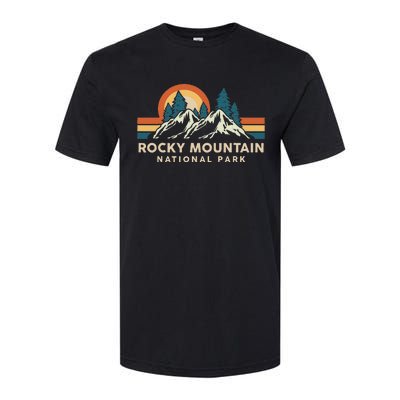 Rocky Mountain National Park Colorado Hiking Souvenir Retro Softstyle CVC T-Shirt