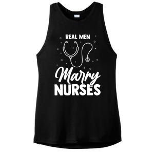 Real Marry Nurses Gift Ladies PosiCharge Tri-Blend Wicking Tank