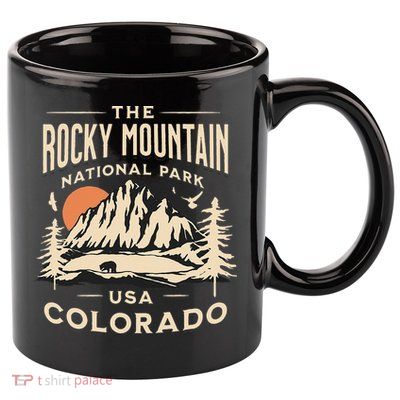 Rocky Mountain National Park Colorado Hike Outdoors Vintage 11oz C Handle Ceramic Mug