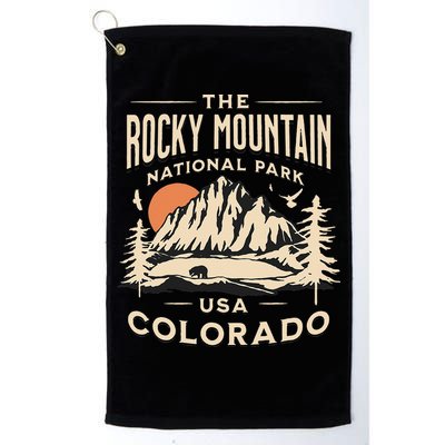 Rocky Mountain National Park Colorado Hike Outdoors Vintage Golf Towel