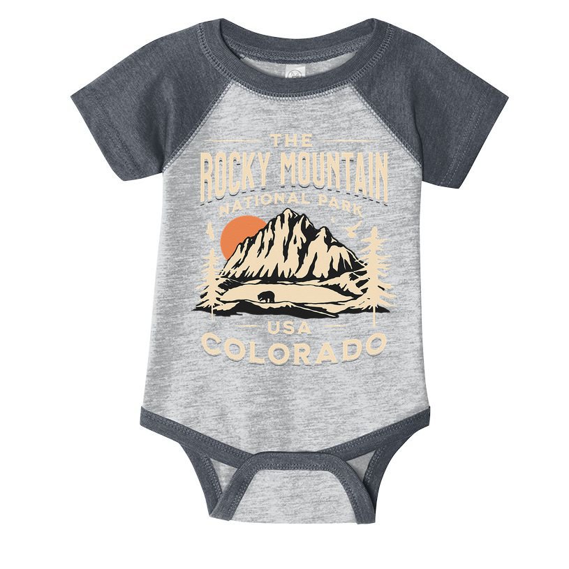 Rocky Mountain National Park Colorado Hike Outdoors Vintage Infant Baby Jersey Bodysuit