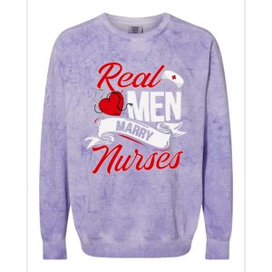 Real Marry Nurses Cute Gift Colorblast Crewneck Sweatshirt