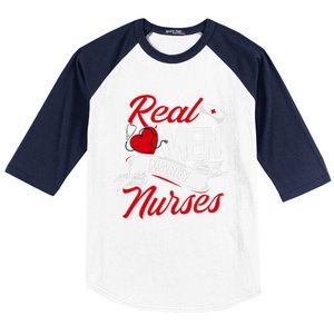 Real Marry Nurses Cute Gift Baseball Sleeve Shirt